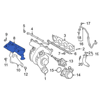 Toyota OE - Upper Turbocharger Mount Heat Shield