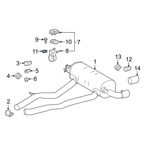 Toyota OE 90118WA528 Exhaust Control Valve Actuator Clip