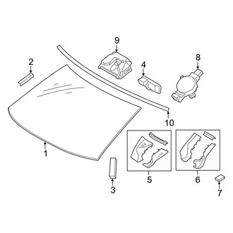 Toyota OE - Windshield - Reveal Moldings (Launch Edition / Premium)