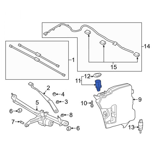 Washer Fluid Reservoir Filler Pipe