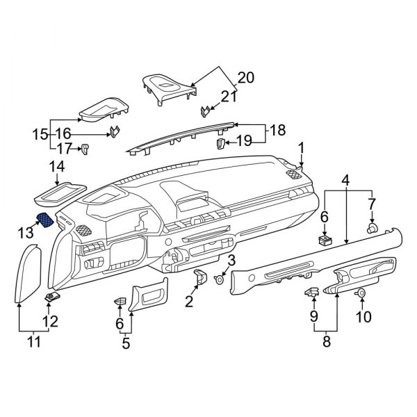 Dashboard Air Vent Trim