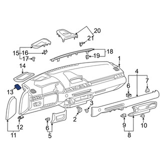 Toyota OE - Left Dashboard Air Vent Trim