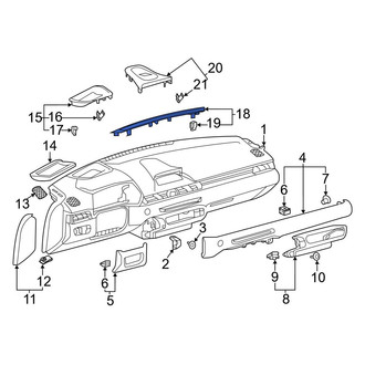 Toyota OE - Center Dashboard Air Vent Trim