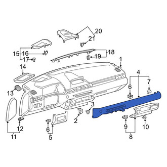 Toyota OE - Right Instrument Panel Molding