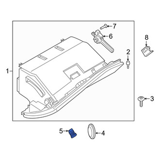 Toyota OE - Front Glove Box Lock Kit
