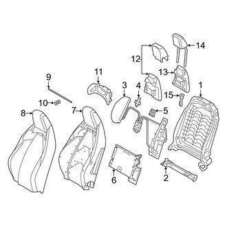 Toyota OE - Seats & Tracks - Passenger Seat Components (Seat Back Components)
