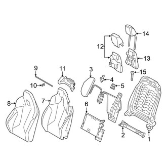 Toyota OE - Seats & Tracks - Driver Seat Components (Seat Back Components)
