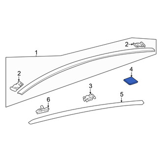 Toyota OE - Roof Molding Insulator