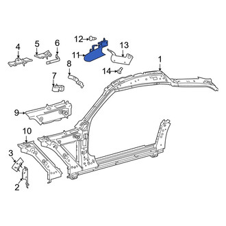 Toyota OE - Left Body A-Pillar Reinforcement