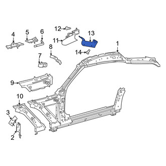 Toyota OE - Left Body A-Pillar Reinforcement Bracket