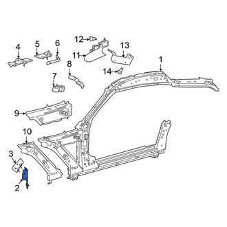 Toyota OE - Left Lower Body A-Pillar Bracket