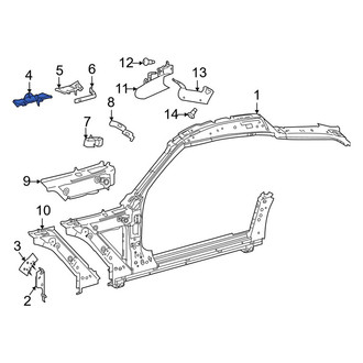 Toyota OE - Front Left Upper Body A-Pillar Bracket