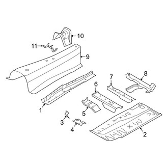 Toyota OE - Pillars, Rocker & Floor - Floor & Rails