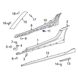 Toyota OE - Rocker Panel Molding Reinforcement Clip