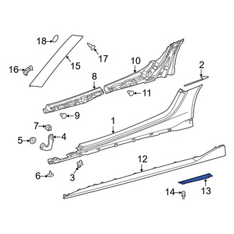 Toyota OE - Left Rocker Panel Molding Cap