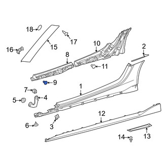 Toyota OE - Rocker Panel Molding Reinforcement Clip