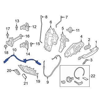 Toyota OE - Front Inner Door Latch Cable