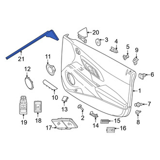 Toyota OE - Front Left Inner Door Belt Molding