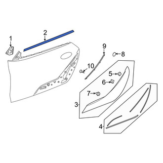 Toyota OE - Front Left Outer Door Belt Molding