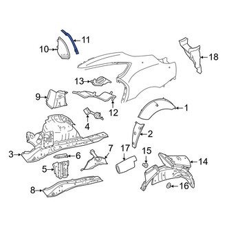 Toyota OE - Quarter Panel Extension Bracket
