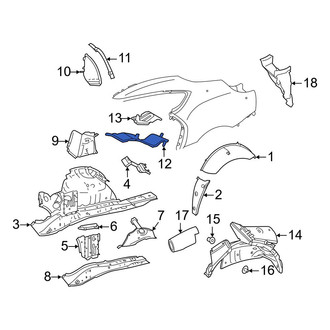 Toyota OE - Left Quarter Panel Reinforcement