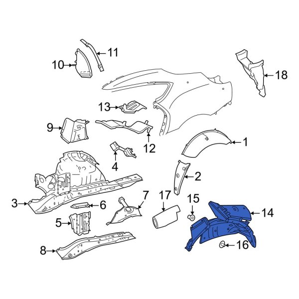 Wheel Housing Side Panel Insulator