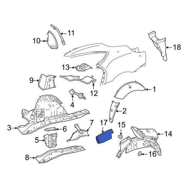 Wheel Housing Side Panel Insulator