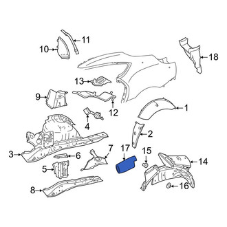 Toyota OE - Rear Wheel Housing Side Panel Insulator