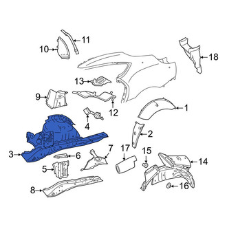 Toyota OE - Rear Left Frame Side Member Assembly