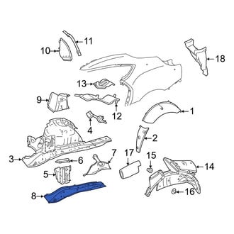 Toyota OE - Rear Left Frame Side Member