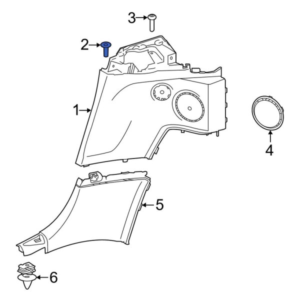 Quarter Panel Trim Panel Nut