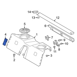 Toyota OE - Left Package Tray Trim Cap