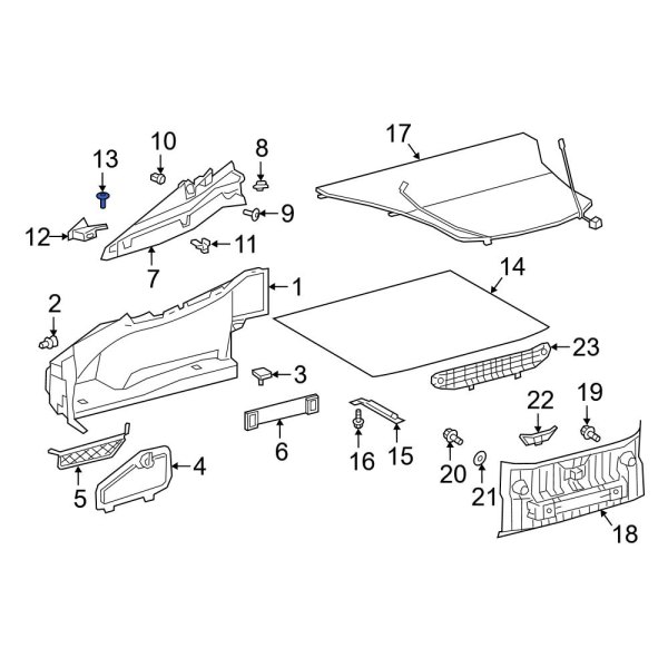 Trunk Trim Panel Screw