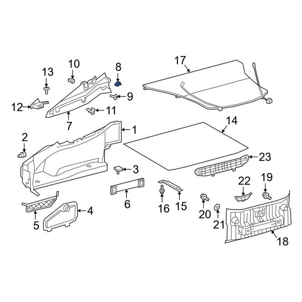 Trunk Trim Panel Clip