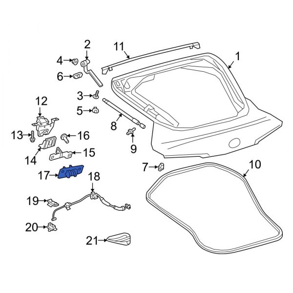 Liftgate Lock Striker Plate