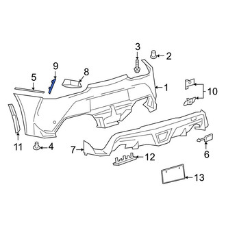 Toyota OE - Rear Left Bumper Trim