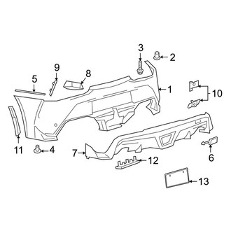 Toyota OE - Rear Bumper - Bumper & Components (Covers and Trim)