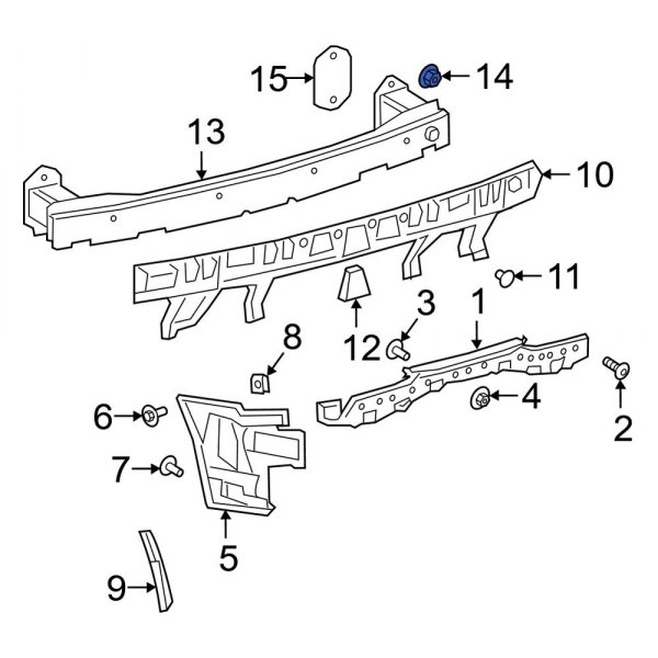 Bumper Impact Bar Nut