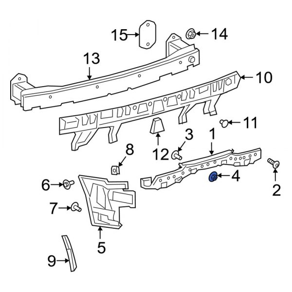 Bumper Cover Reinforcement Nut