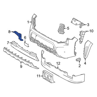 Toyota OE - Front Left Bumper Cover Reinforcement Bracket
