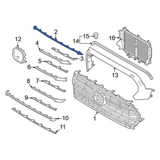 Toyota OE - Front Upper Outer Grille Molding