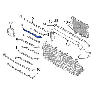 Toyota OE - Front Center Left Grille Molding