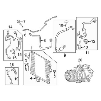 Toyota OE - Air Conditioner & Heater - Condenser, Compressor & Lines
