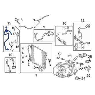 Toyota OE - Center A/C Refrigerant Liquid Hose