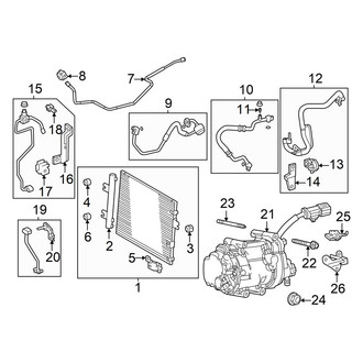 Toyota OE - Air Conditioner & Heater - Condenser, Compressor & Lines