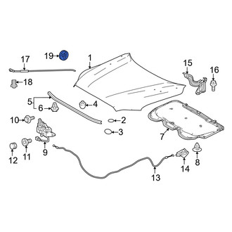 Toyota OE - Hood Prop Rod Clip