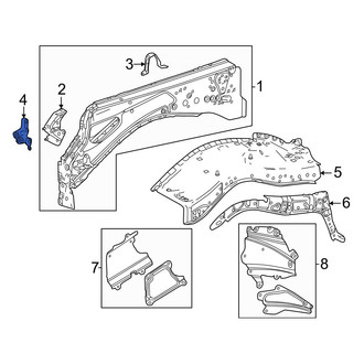 Toyota OE - Front Left Fender Outrigger