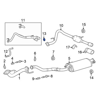 Toyota OE - Rear Exhaust Tail Pipe Gasket