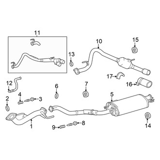 Toyota OE - Exhaust System - Exhaust Components (Muffler & Pipes)