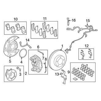 Toyota OE - Front Suspension - Brake Components (RWD)